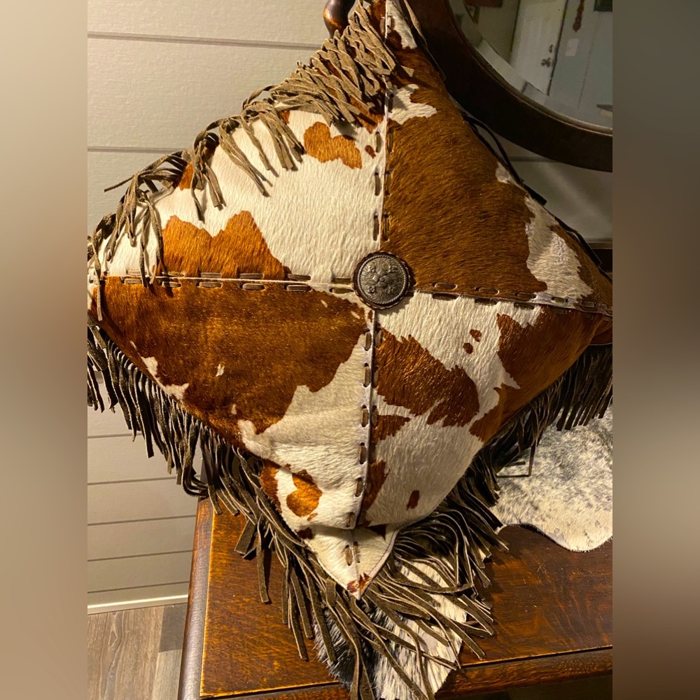 Leather Accent Pillow